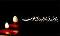 عرض تسلیت به همکار محترم سرکار خانم دکتر اعظم محمدلو